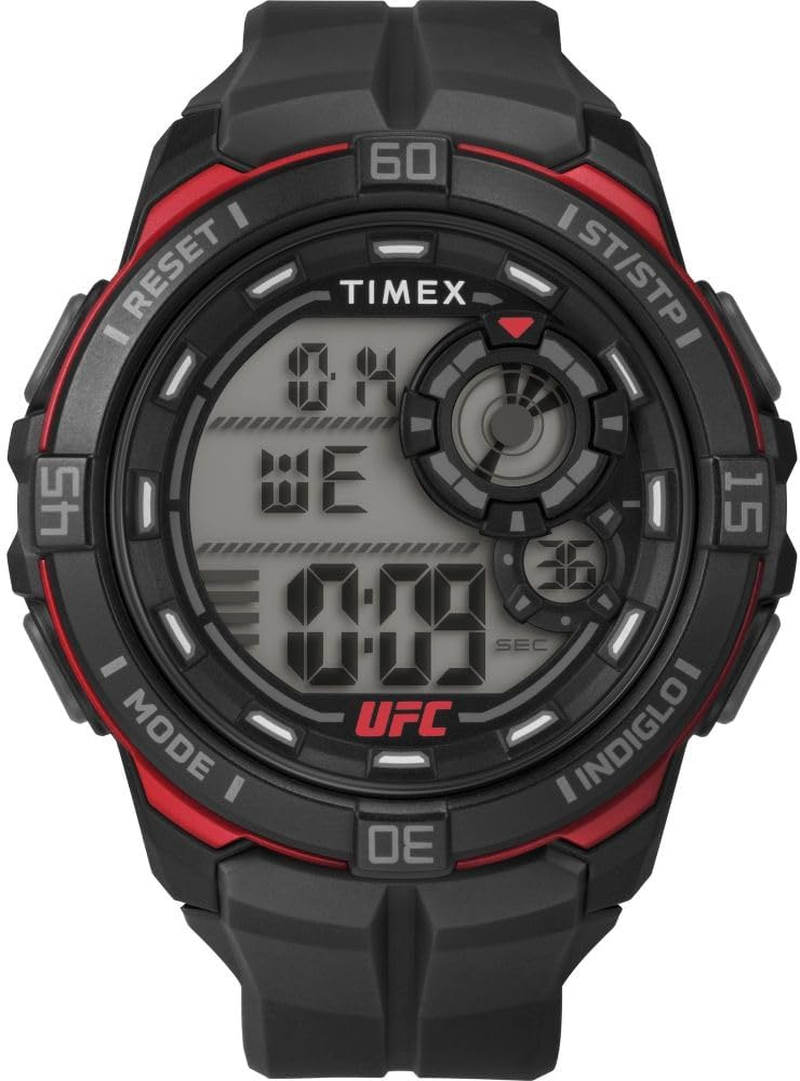 TIMEX Men'S UFC Rush 52Mm PU Strap, Black, 52 Mm image number 4