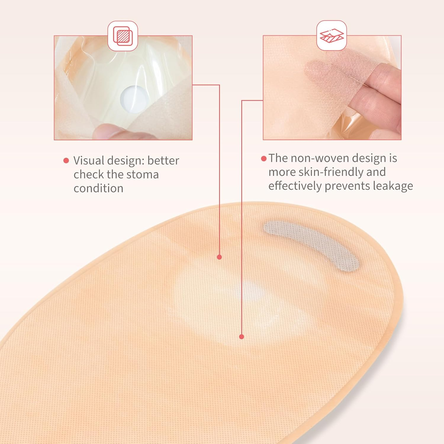 DERAYMI 20 PCS Colostomy Bags, One Piece Ostomy Bags Ostomy Supplies, Leakage Odour Proof Ostomy Drainable Pouches for Ileostomy Stoma Care Cut-To-Fit 20-65Mm