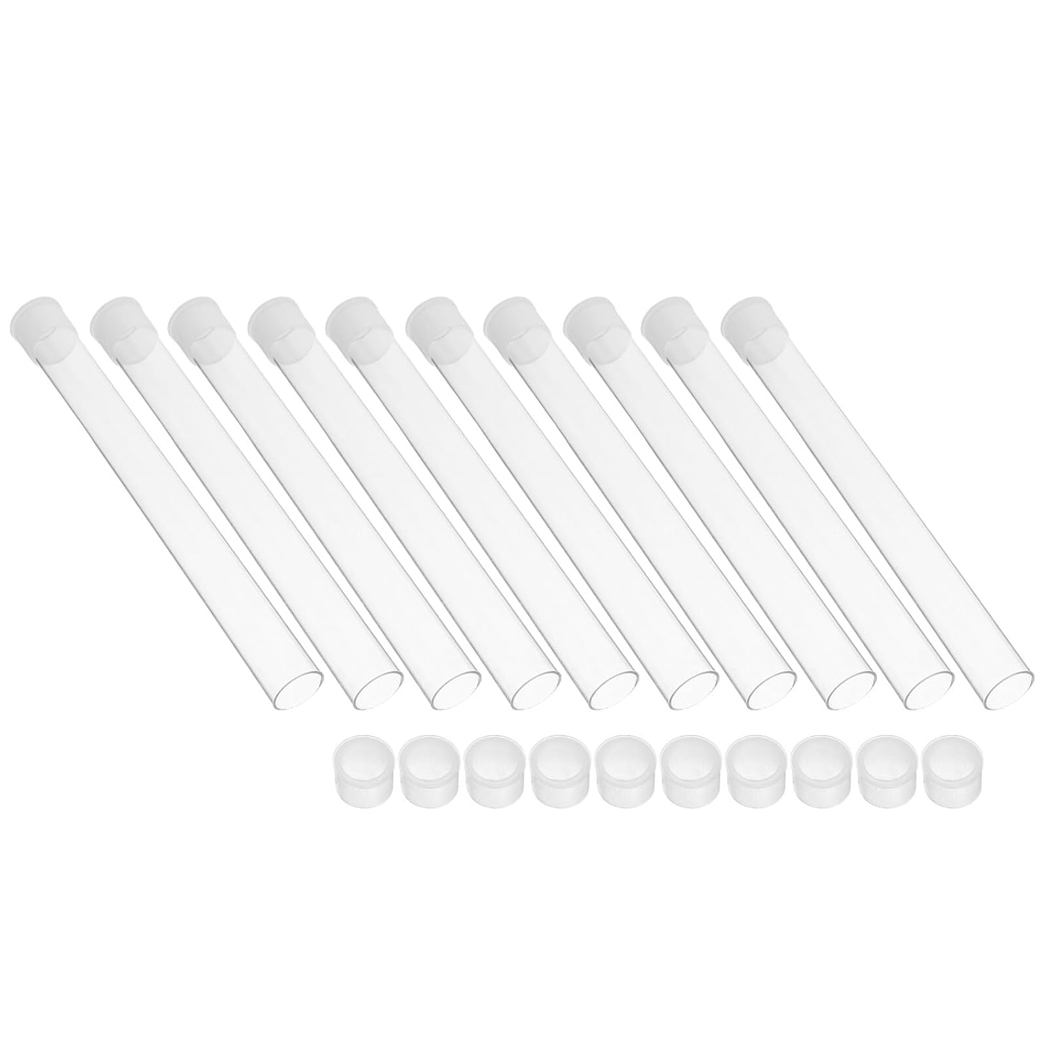 Cabilock 10Pcs Portable Thermometer Plastic Case Transparent Needle Organizer round Tube Storage for Travel Home Office Lightweight Protective Container image number 4