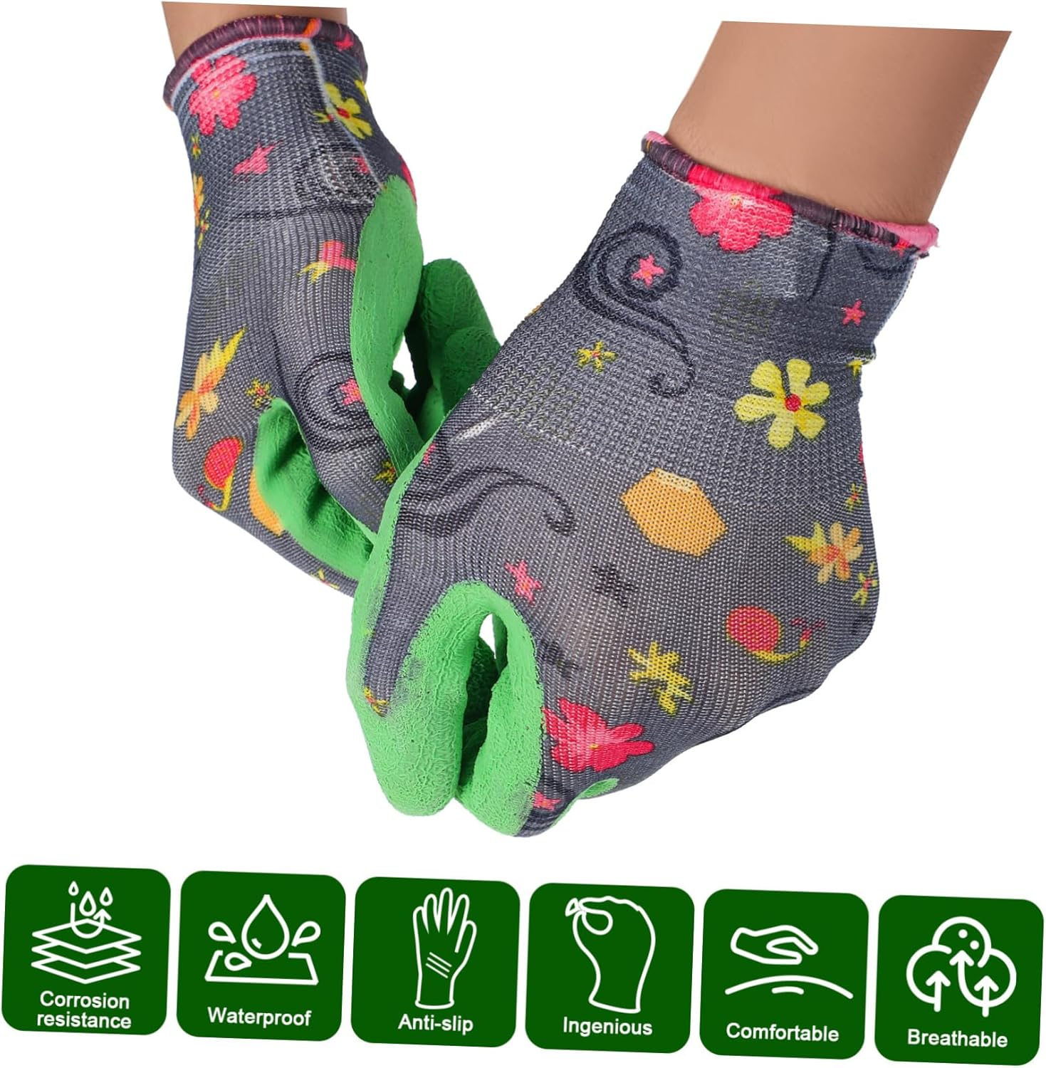 3 Pairs Gardening Gloves and Work Gloves for Men and Women Thick Multi-Color for Welding Construction Yardwork and Floral Gardening image number 5