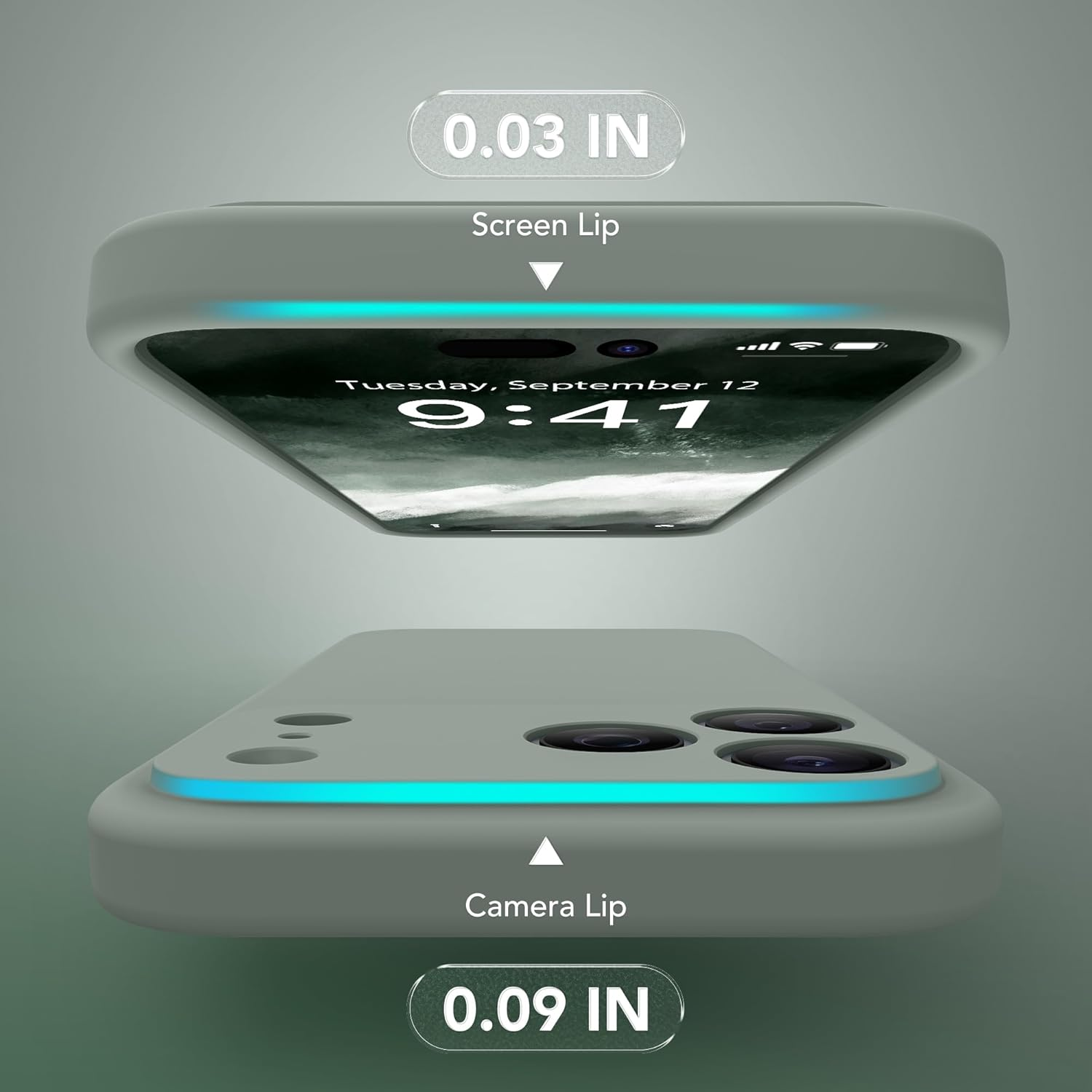 Suydanbox Magnetic for Iphone 17 Pro Max Case, Compatible with Magsafe, [Full Camera Protection][Screen Protector] Silicone Shockproof Protective Phone Case for Iphone 17 Pro Max 6.9", Calke Green - Blackcurrant image number 7