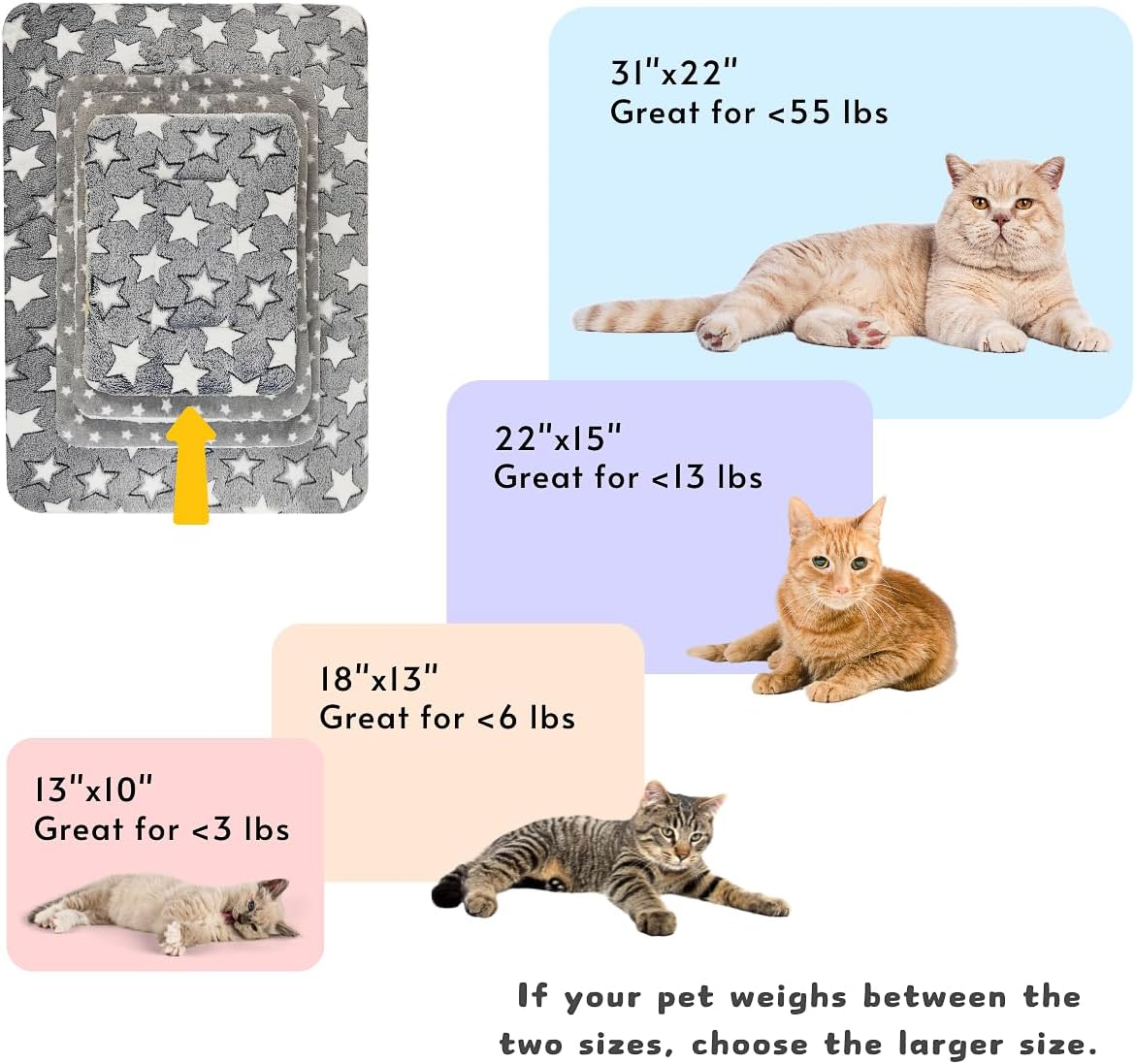 Tierecare 2 Pack Cat Blanket for Indoor Cats Ultra Soft and Warm Calming Cat Bed Fleece Pet Mat for Anxiety and Stress Washable Kitten Blanket image number 1