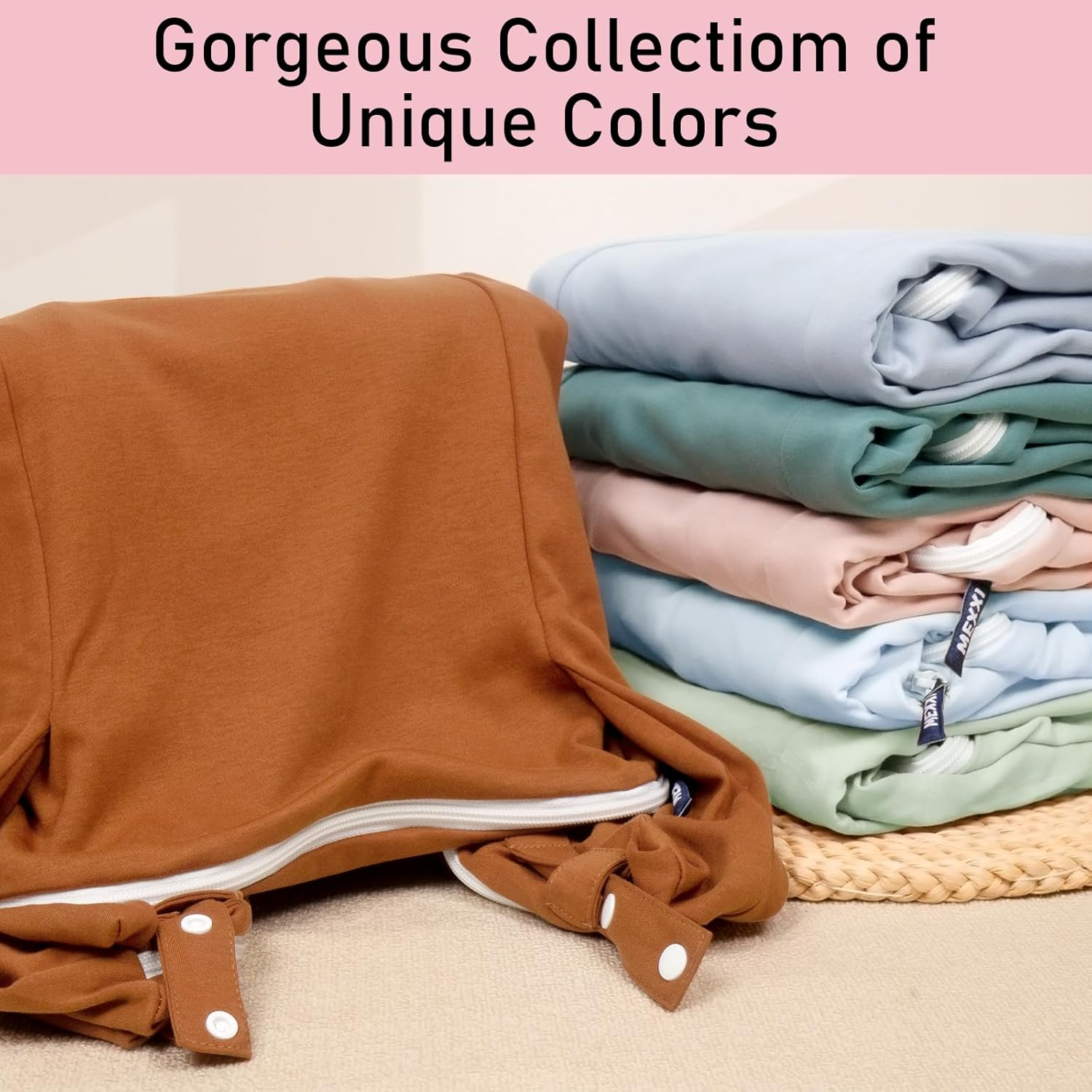 Organic Replacement Cover with Waterproof Pad | Premium Quality Spare Certified Organic Cotton | Protects against Leaks | [Fits Dockatot Deluxe + Docks] (Cover Only) (Baby Blue) image number 4