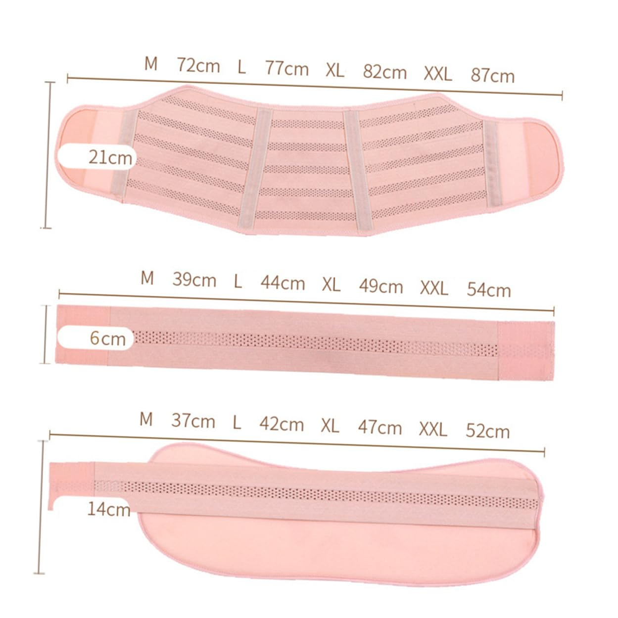 Healeved Breathable Maternity Support Belt Adjustable Pregnancy Abdominal Band for Pregnant Women Nude with Air Mesh Fabric and Hook Loop Design to Prevent Stretch Marks image number 6