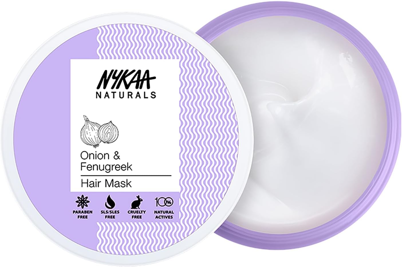 Nykaa Naturals Hair Mask-Anti-Hairfall, Strengthens Hair, Prevents Hair Loss and Thinning, Deep Nourishing-100% Natural Actives, for All Hair Types, Men and Women 200Ml (Onion & Fenugreek) image number 3