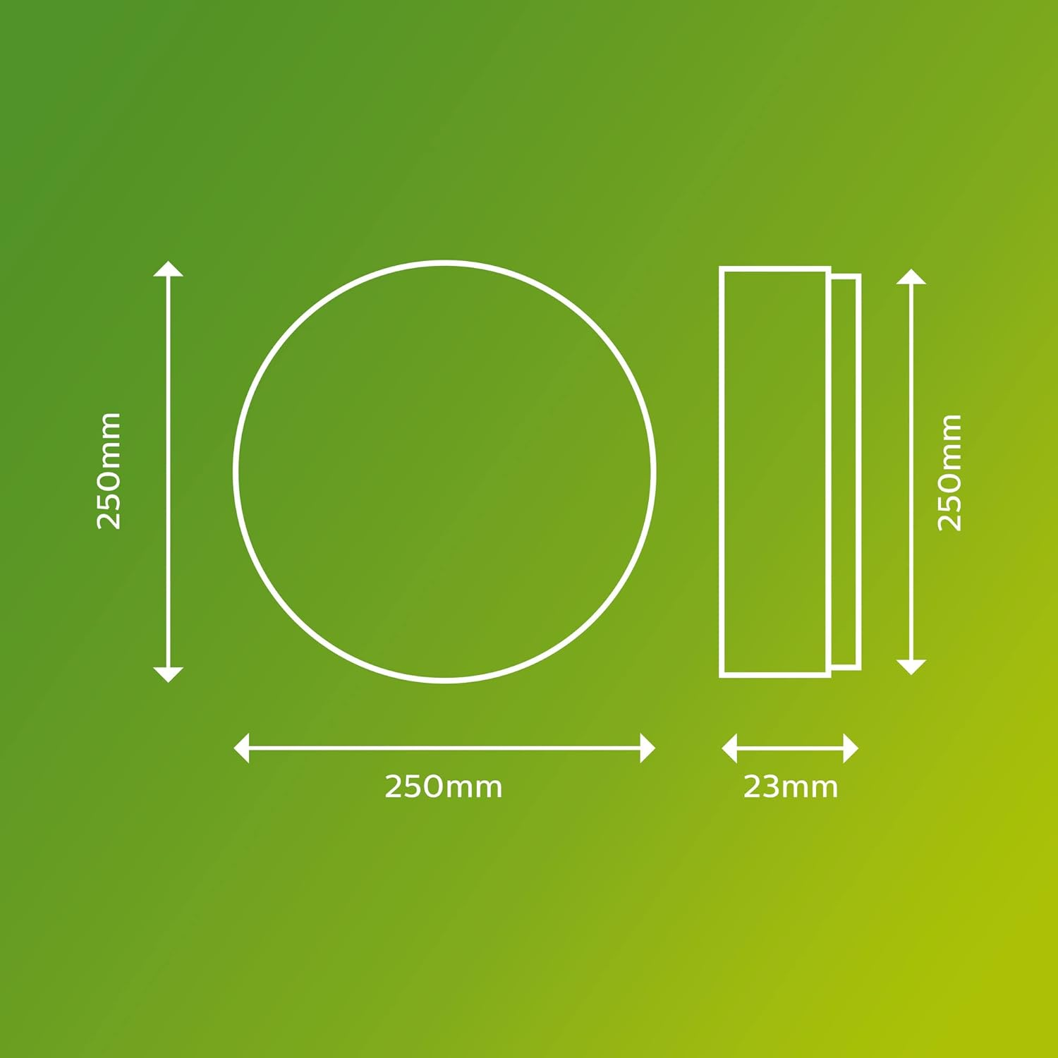 Philips LED Superslim Outdoor Ceiling Light 15W [Warm White - Black] Water Resistant IP54, for Garden, Patio and Terrace Lighting. image number 2