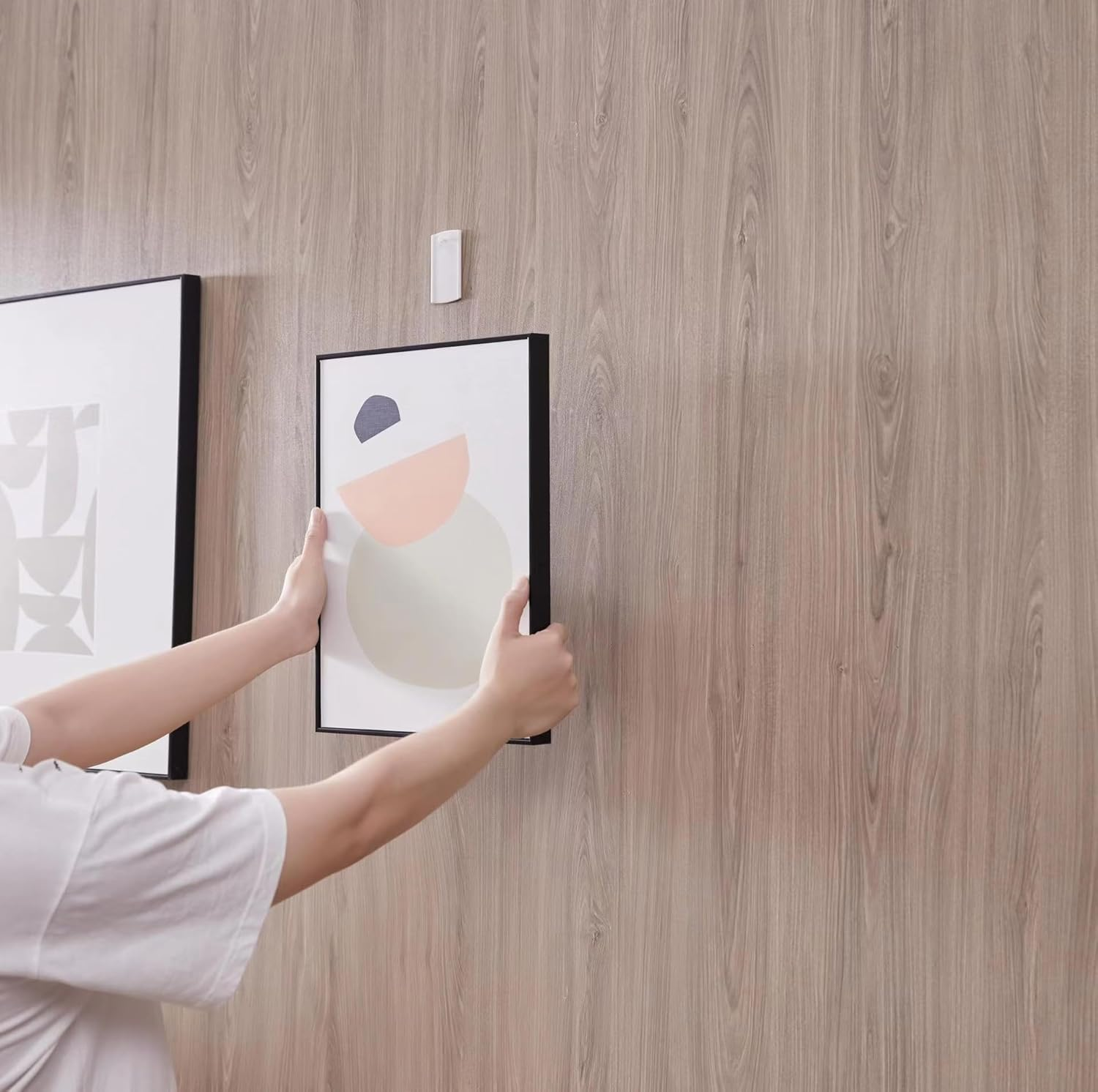 Walquicks 8 Picture Hangers, 12 Removable Adhesive Strips, Universal Frame Hanger, Damage Free Picture Hanging Hooks Heavy Duty, No Nails Picture Hooks, for Bathroom Kitchen Home Door Closet, White image number 3