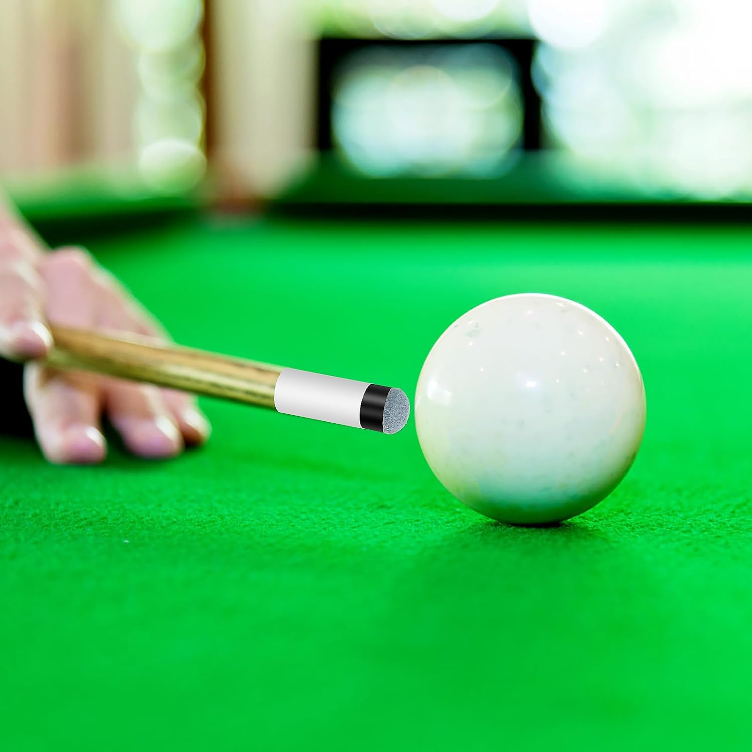 Prasacco 10 Sets Billiard Cues Tips Replacement with White Pool Cue Stick Ferrules, Screw on Pool Cue Tips Pool Stick Tips, 12Mm (Blue) image number 2