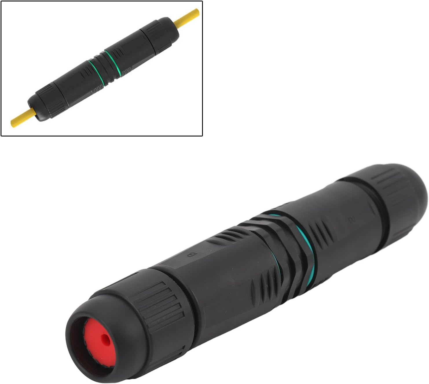 Cable Connecter to RJ45 Ethernet Adapter, Cable RJ45 Female Connectors IP68 Waterproof RJ45 Coupler for Cat6 LAN Cable Ethernet Extender Female to Female image number 1