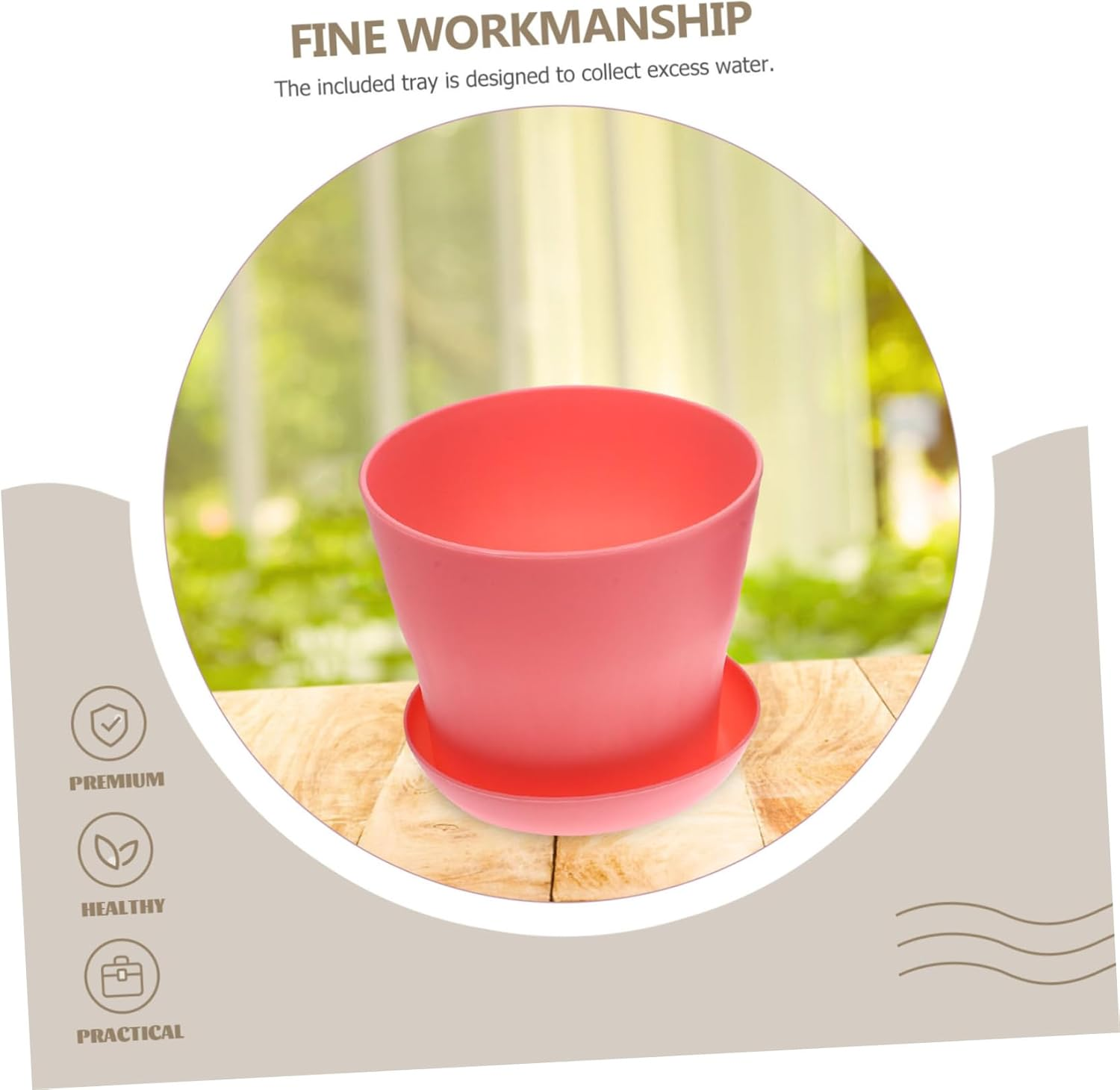 Kisangel 18Sets Plastic Flower Pots for Planting Containers Breathable Nursery Garden Flowerpot Small Planter Pots Saucers for Outdoor Use image number 4