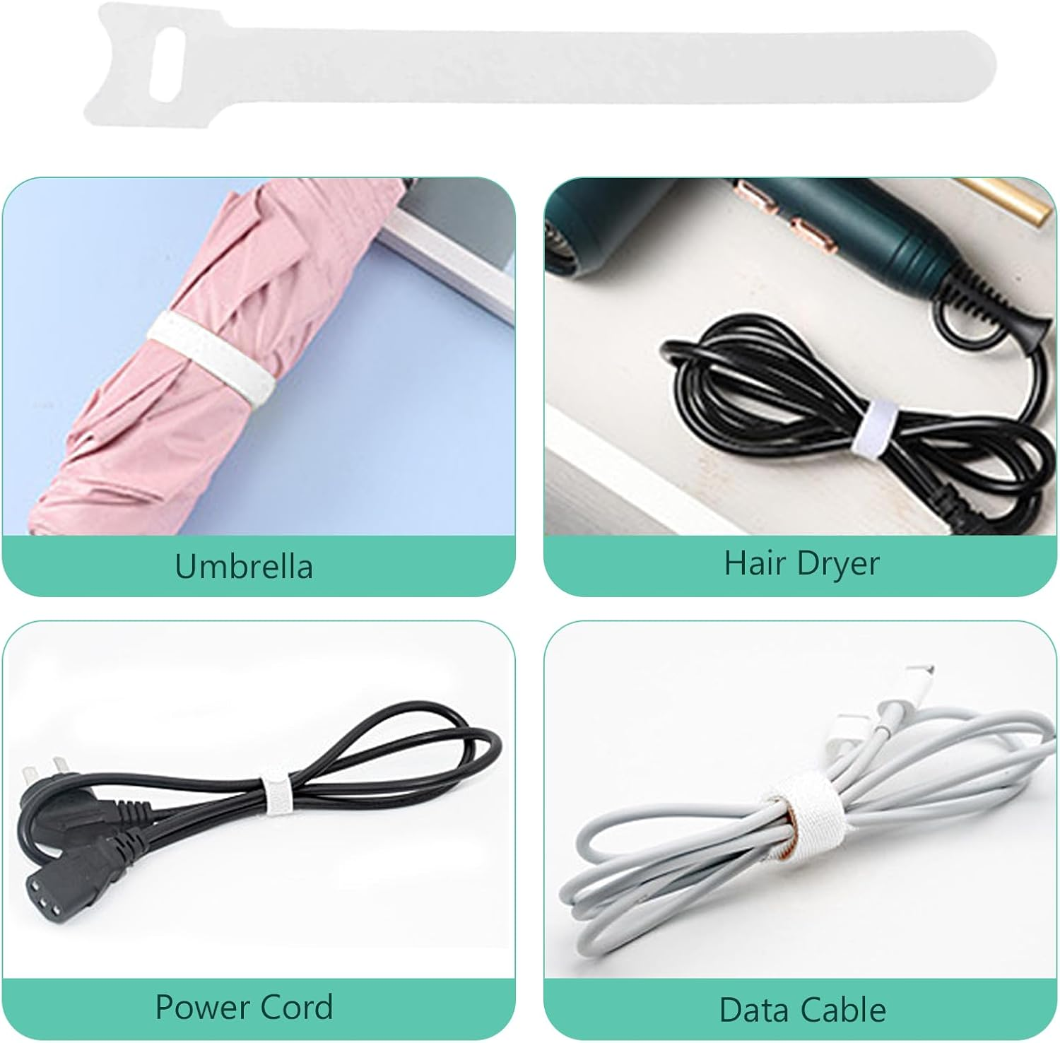 Luojinluoda 6 Pack Spring Cable Clips Upgrade Rotatable Cord Organizer - Desk Cable Management Clips Cable Organiser Cord Holder Rotatable Phone Charging USB Wire Holder for Office Desk image number 5