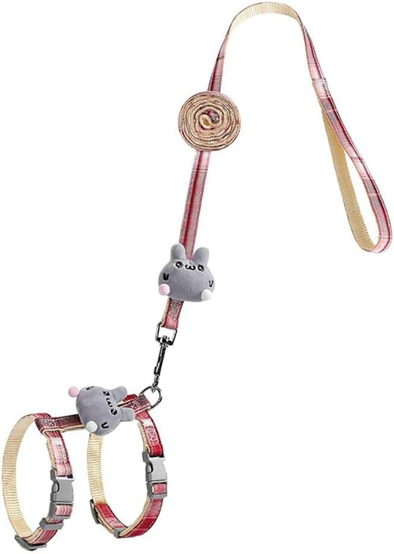 YULOONG Cat Vest+Traction Rope Set for Escape Prevention, Suitable for Outdoor Walks, Soft and Breathable, Adjustable G S image number 4