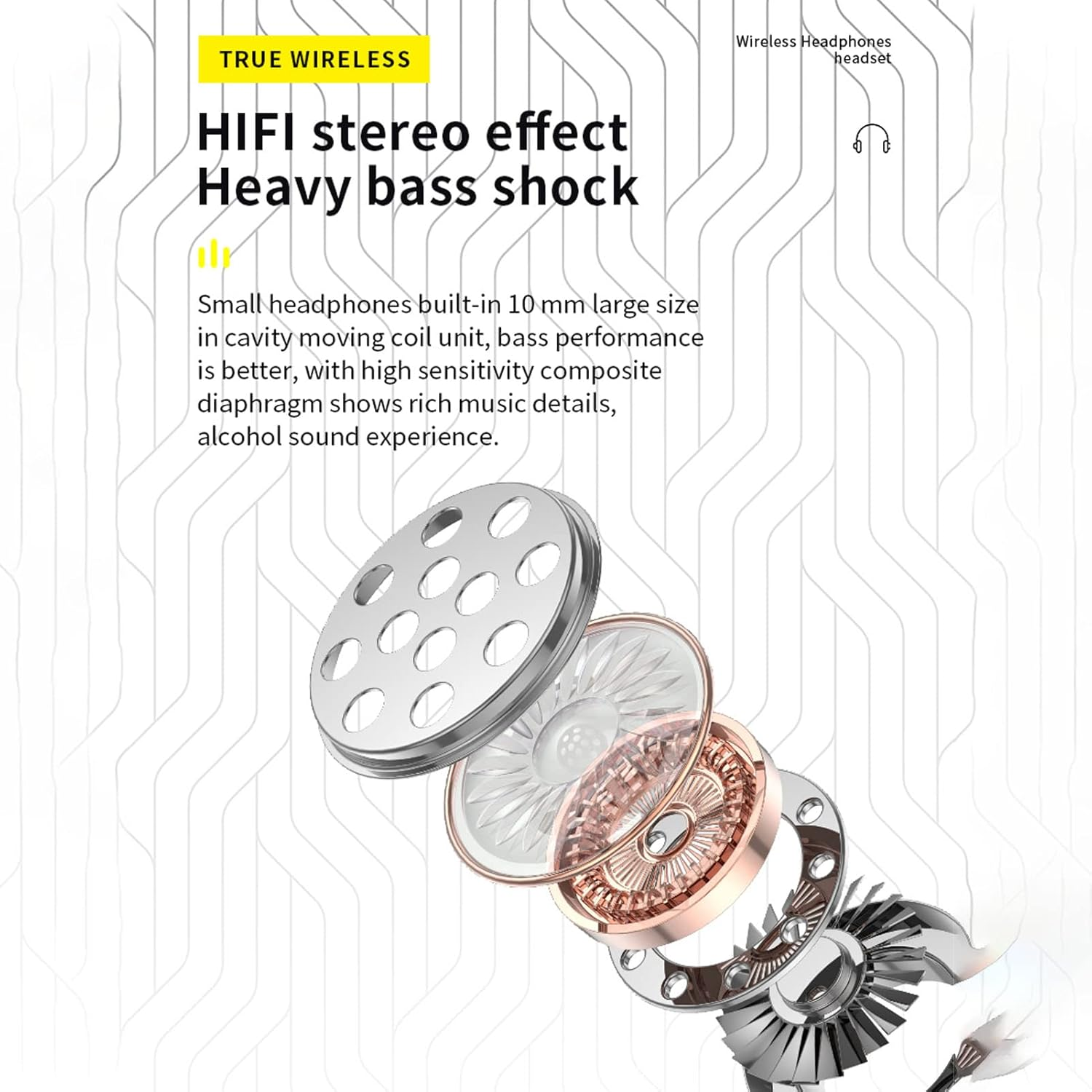 Tnfeeon Wireless Earbuds, Ergonomic Bone Conduction Sports Earphones, IPX7 Waterproof, 5.3, for Mobile and Tablet Users image number 3