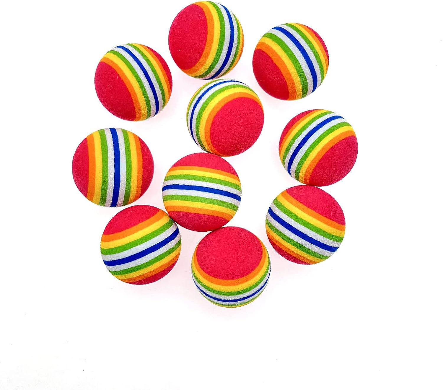 JZK 10X Colorful Small Foam Cat Toy Balls 35Mm, Cat Accessories Pet Toys, Soft Sponge Balls for Indoor Cats, Kitten Training Balls, Puppy Toy Balls image number 5