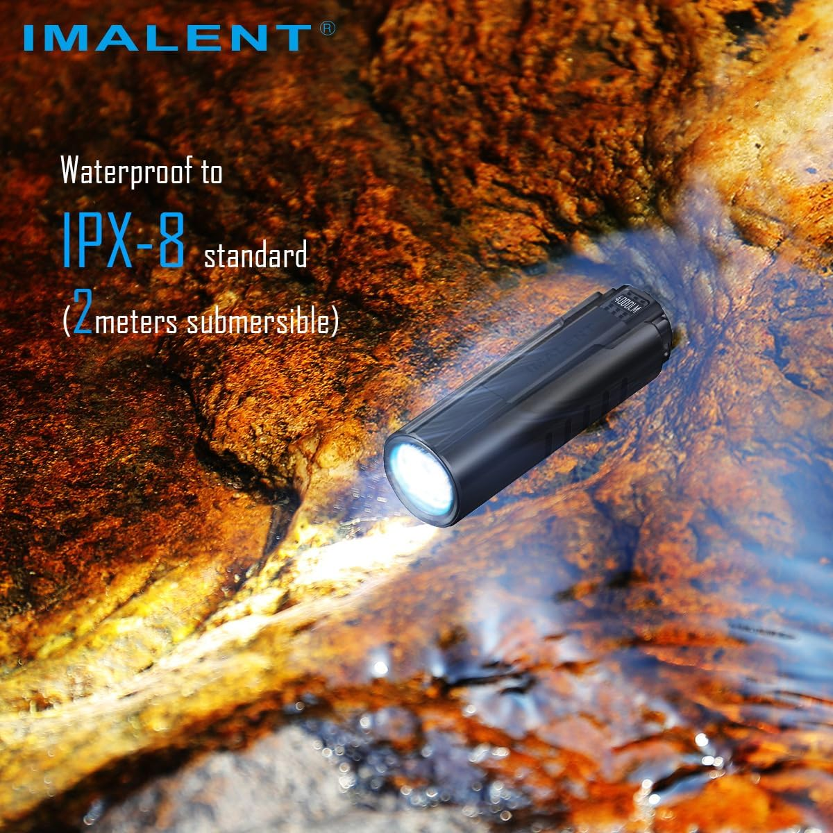 IMALENT LD70 Mini 4000 Lumens USB-C Rechargeable Flashlight Waterproof Super Bright LED Torch for Camping Hunting Emergency Portable Search Light with Long Runtime (Black) - Black image number 5