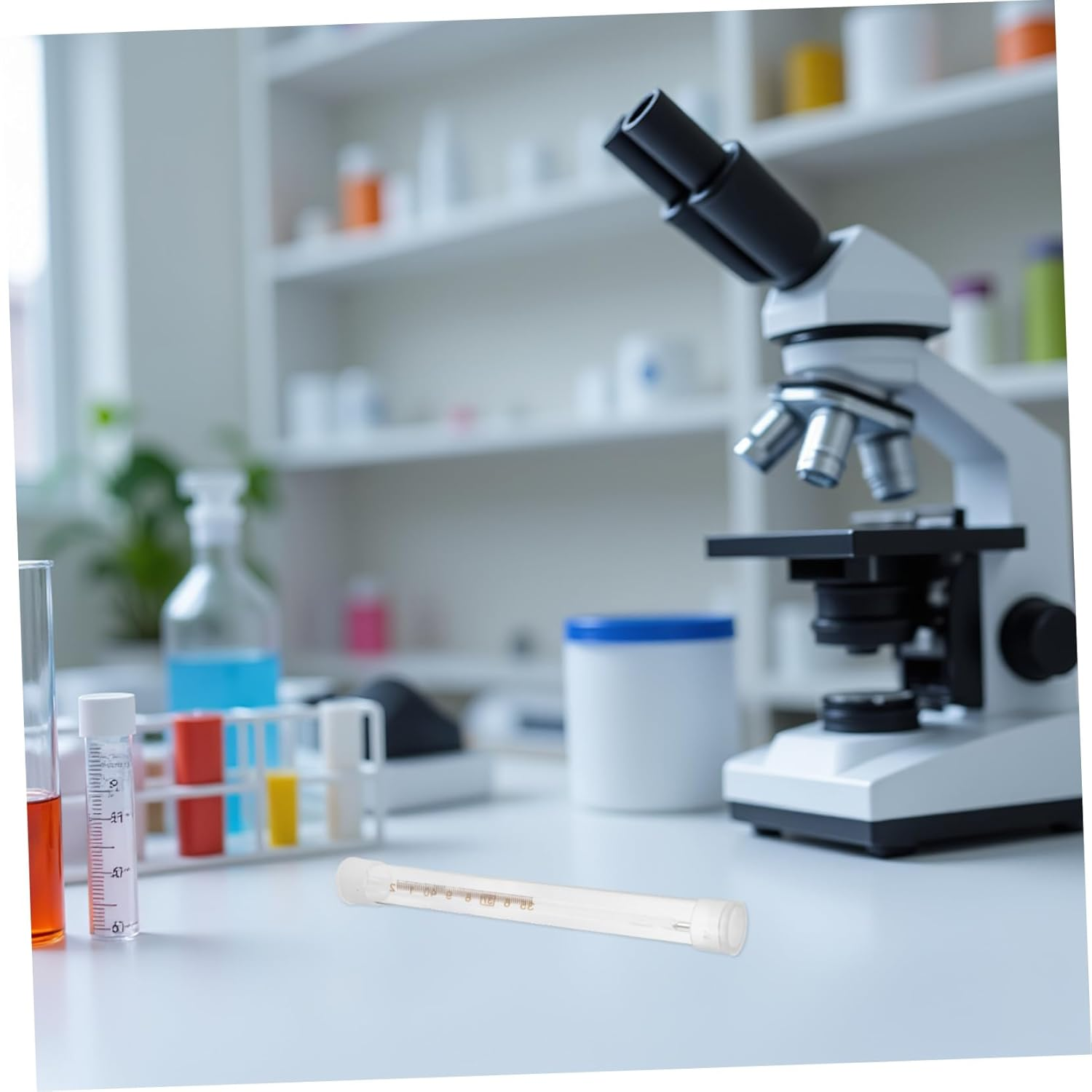 Mikinona 10Pcs Portable Thermometer Case Transparent Plastic Tube Compact Hard Protective Organizer for Home Travel Hospital Use image number 6