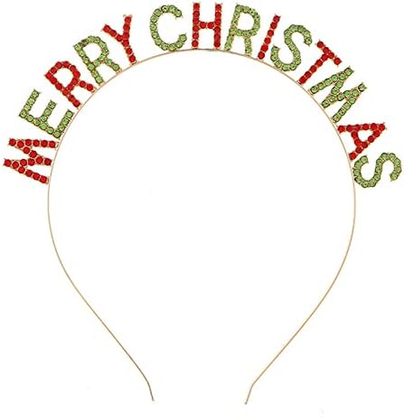 Christmas Costumes Hair Accessories for Women Girls Christmas Headband Xmas Gift Headbands for Sister Deer Antlers Crown Christmas Ornaments Hair Reindeer Antler Hoops Snowflake Headpiece