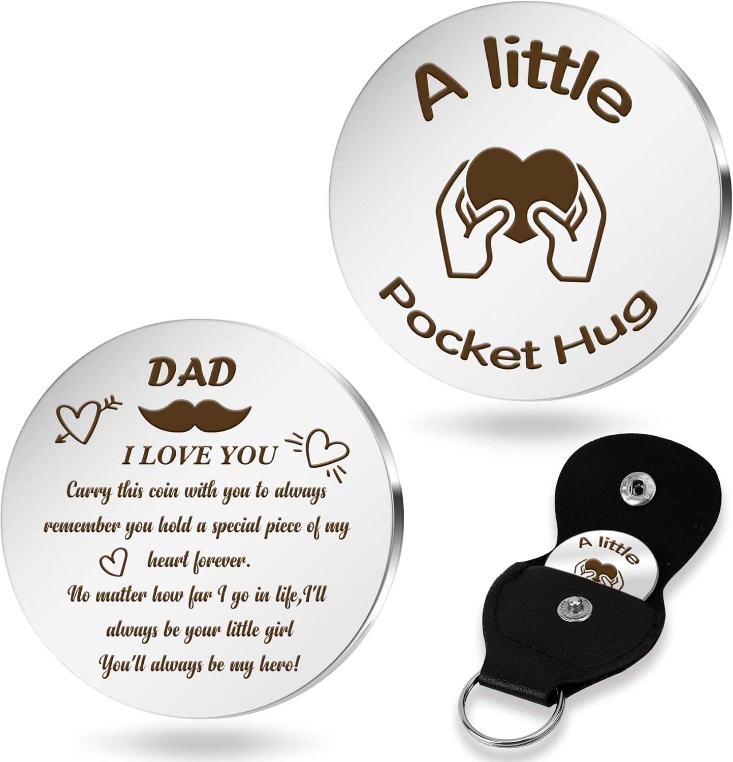 Pocket Hug Token Inspirational Gifts for Women Birthday Gifts for Women Men 2024 Graduation Gifts for Her Him Thank You Gifts for Mom Dad Girlfriend Boyfriend Best Friend Coworker Gifts for Men, I