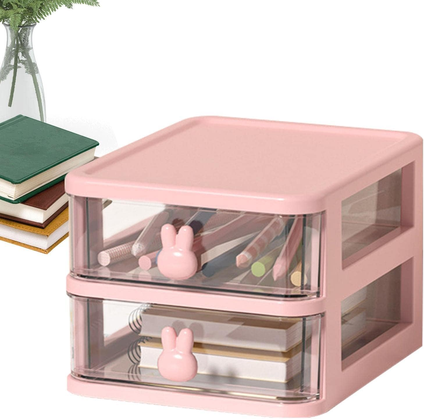 Small Desk Organizer - 4 Drawer Tabletop Storage Organizer Station | Table Organizer with Drawer, Desktop Storage Drawers for Arts Crafts Stationary image number 2