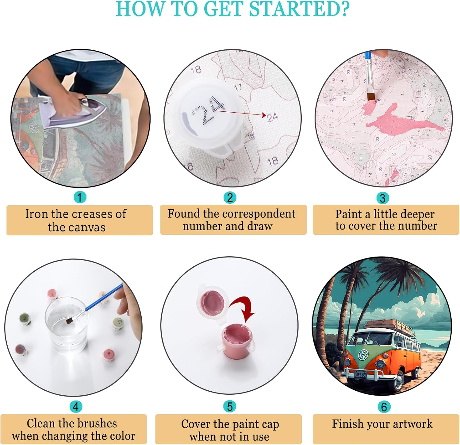 Paint by Numbers－Diy Adult Paint by Numbers Kits for Adults,Adult Painting Kits on Canvas Landscape for Living Room, Bedroom, Office 20X16 Inches(Ld-2)&hellip; image number 6