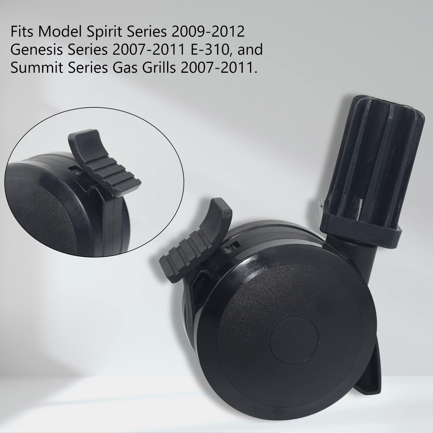 (4 Pack) 70360 Locking Caster with Insert Compatible with Weber Spirit Series 2009-2012, Summit Series 2007-2019 Gas Grills and Genesis 300 Series 2007-2016 image number 3