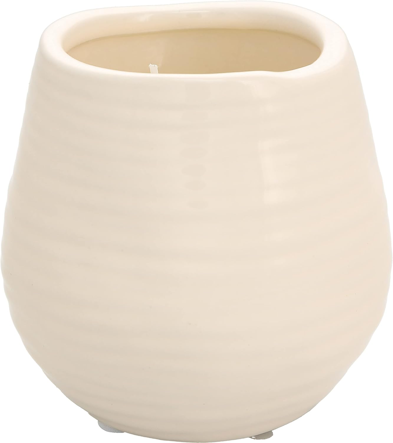 Pavilion Gift Company Never Stop Wishing Happy 40Th Birthday - 8 Oz Soy Wax Candle with Wick in a Yellow Ceramic Vessel 8 Oz-100 Scent: Serenity, 3.5 Inch Tall image number 4