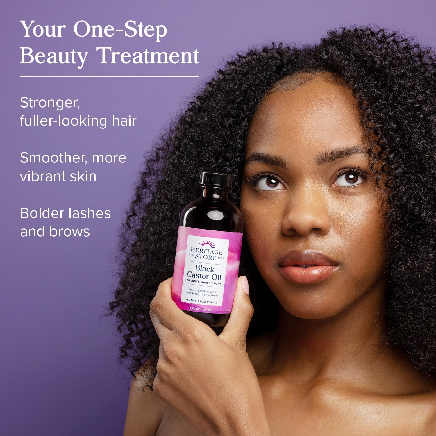 Black Castor Oil (Fragrance Free) Heritage Store 8 Oz Liquid image number 3