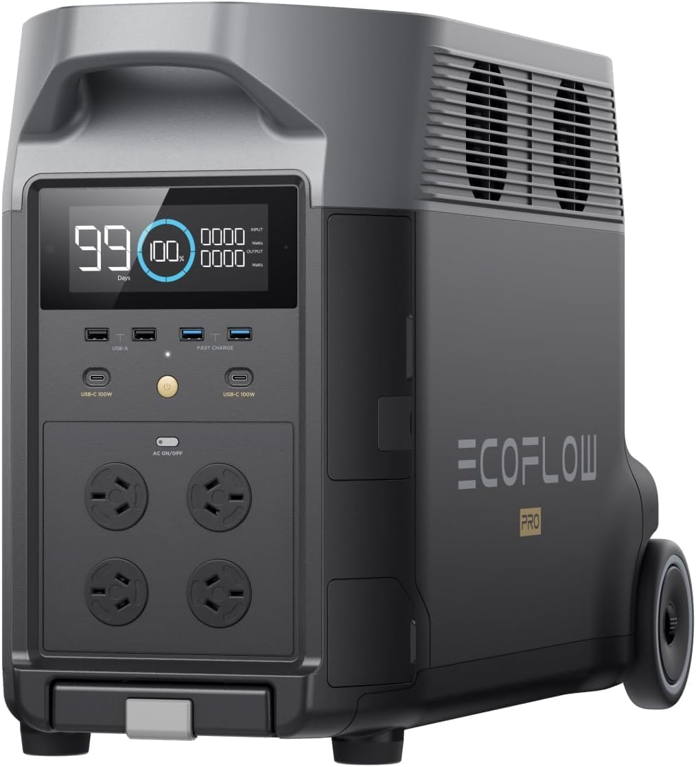 EF ECOFLOW 3600Wh DELTA Pro Home Battery, Expandable Portable Power Station 3.6Kwh-25Kwh, Huge 3600W AC Output, Solar Generator for Home Backup, Travel, Outdoor Camping Boats,Rv image number 6