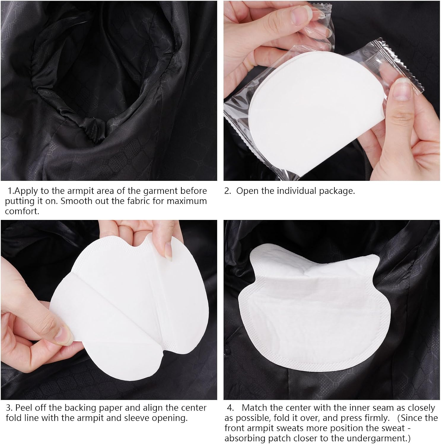 100Pcs Armpit Sweat Pads for Women Men Underarm Sweat Pads Disposable Protection Underarm Fight Hyperhidrosis Sweat Free for Outdoor Work Meeting image number 5