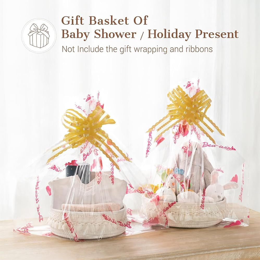 2 Pack. Cotton Rope Woven Basket. Bohemian Style Decoration. for Shelves/Towels/Storage Boxes/Bathrooms. image number 4