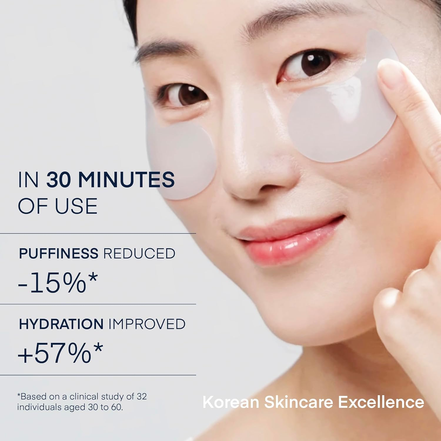 Under Eye Patches Korean Skincare: Caffeine & Hyaluronic Acid Gel under Eye Mask for Puffy Eyes Dark Circles & Eye Bags - Hydrating Anti-Wrinkle, Sensitive Skin Tested, Vegan Cruelty-Free, 30 Pairs
