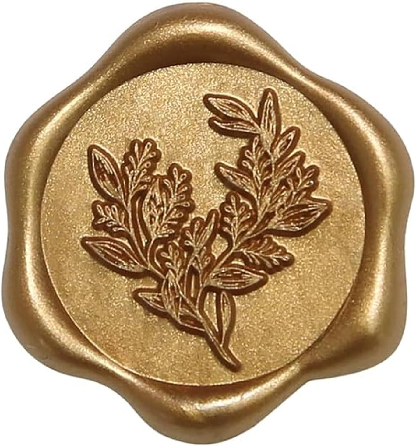 100Pcs Wax Seal Stickers, Gold Envelope Seal Stickers, Self Adhesive Wedding Invitation Envelope Seal Stickers, Eucalyptus Wax Seal Stickers for Wedding Party Birthday Christmas image number 5