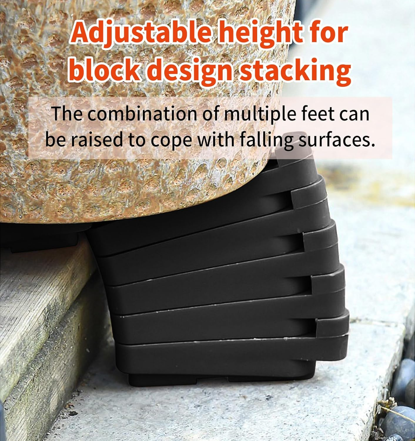 24 Pack Plant Pot Feet Triangle Pot Risers Black Durable Non Slip Supports Elevate Drainage Improve Airflow image number 2