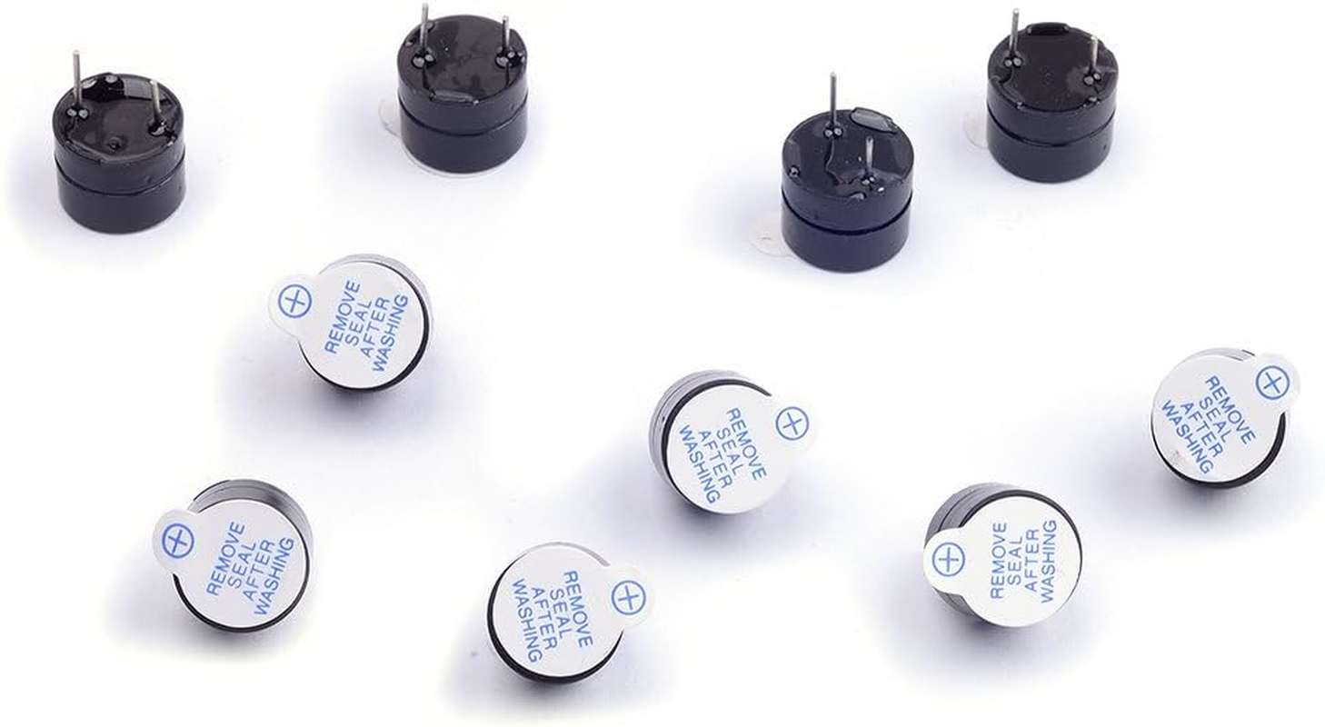 Cylewet 10Pcs 5V Active Buzzer Electronic Alarm Magnetic Long Continuous Beep for Arduino (Pack of 10) CYT1036