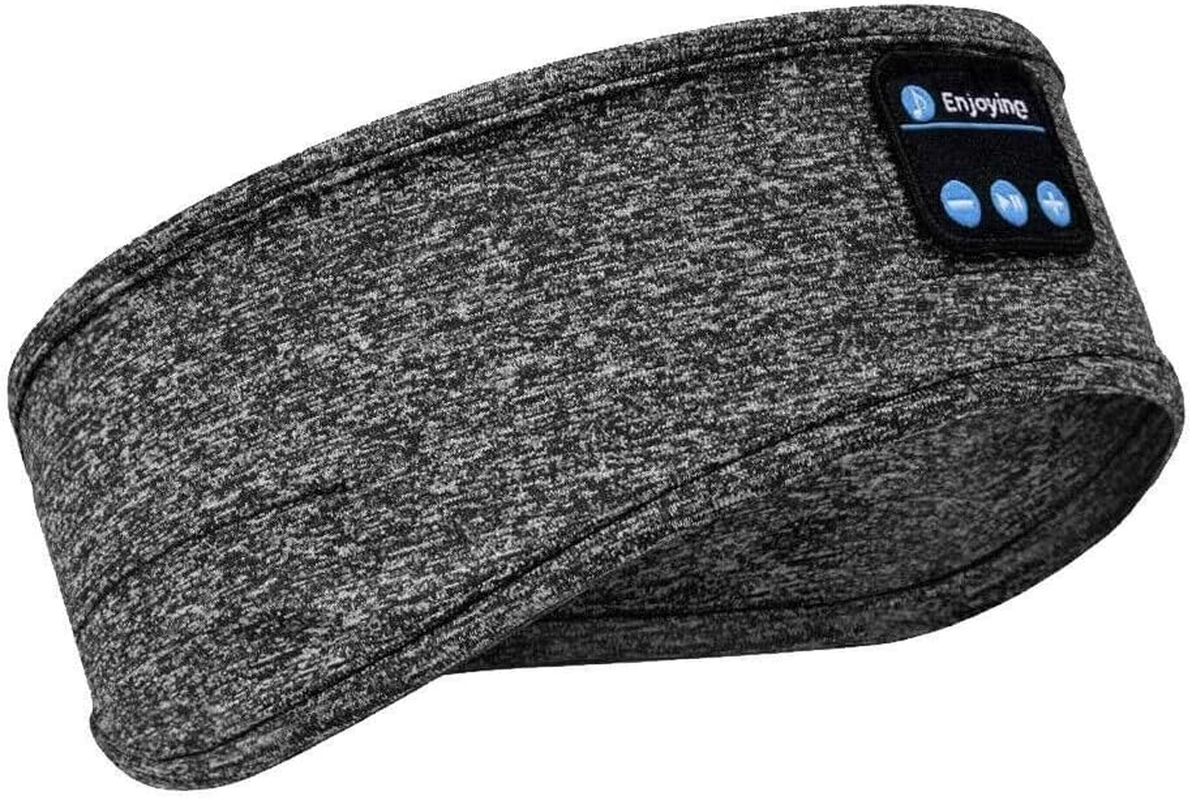 Epalzonexp Wireless Bluetooth 5.0 Headphone Music Eye Mask Stereo Headphones Earphone Music Headband Sleep Headphones for Side Sleepers Sports Headphone Outdoor (Black)