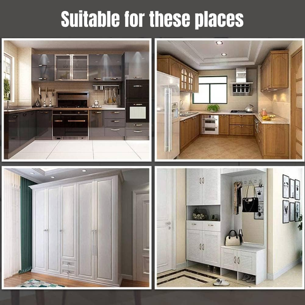 LED Cabinet Hinge Light, Grey, ABS Material, 4.8X2.6X2Cm, 10 Pack, Battery-Operated Sensor Light for Kitchen Cupboard, Wardrobe, Cool White image number 5