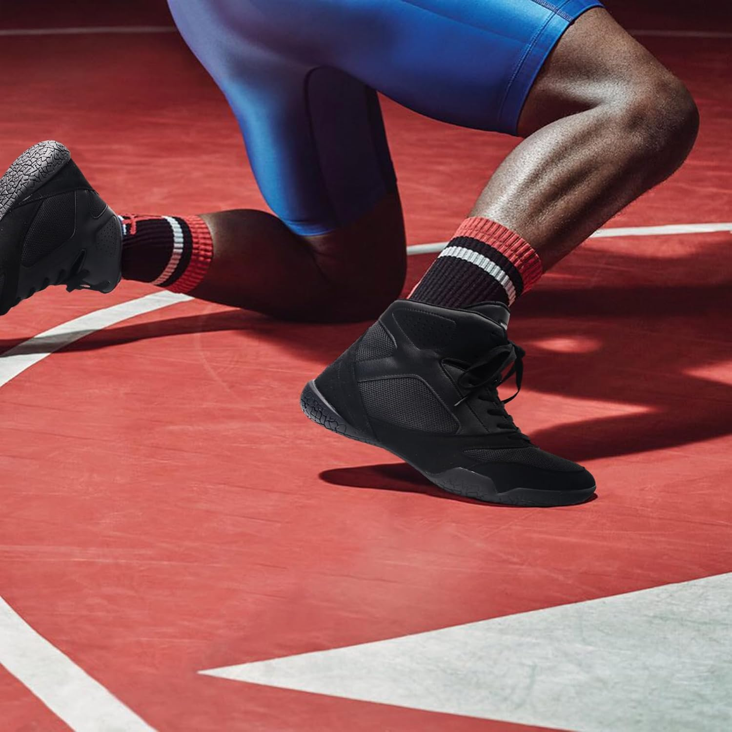 ZVC Wrestling Shoes Men Boxing Shoes for Fighting Shoes Powerlifting Bodybuilding Boots Footwear image number 6