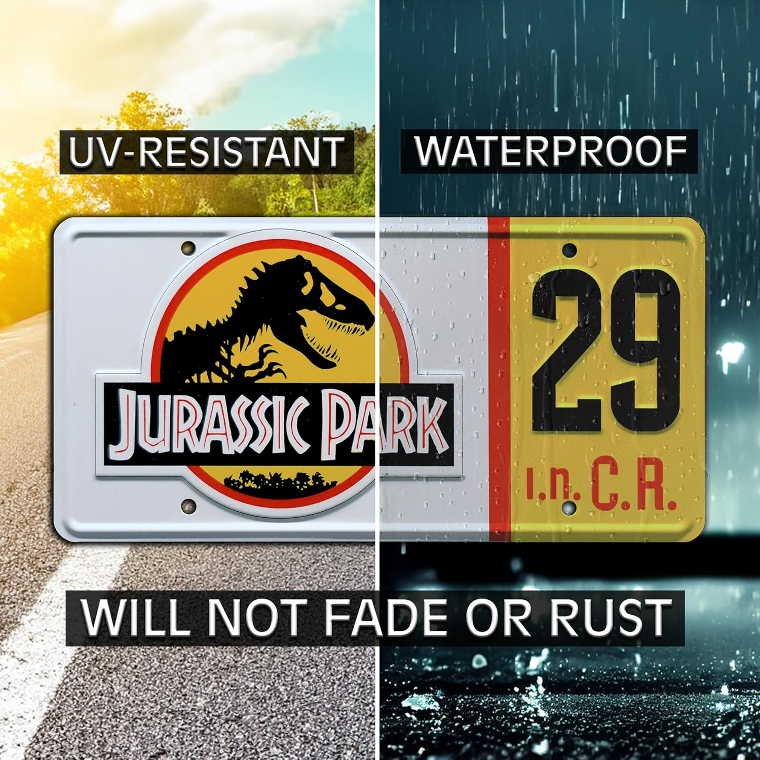 Jurassic Park | #29 | Metal Stamped License Plate
