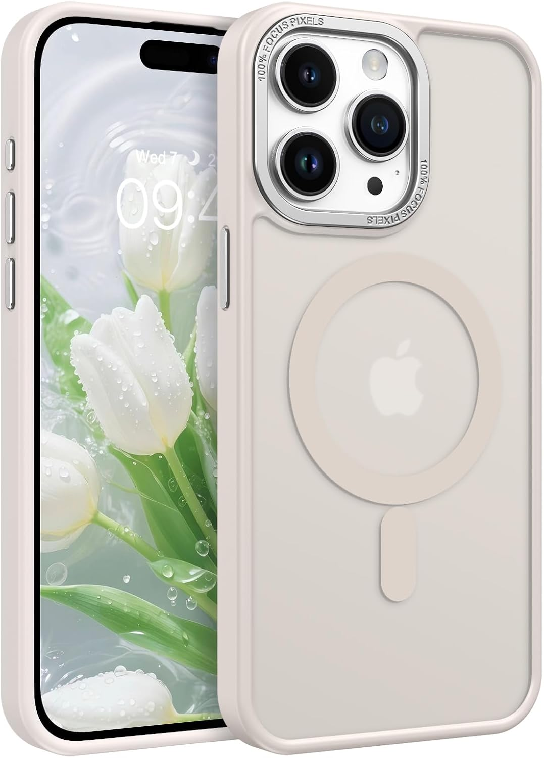 Gaobao Case for Iphone 15 Pro Max, Mobile Phone Case Iphone 15 Pro Max [Compatible with Magsafe] Translucent Matte Magnetic Shockproof Anti-Fingerprint Protective Case 6.7 Inches, Light Grey image number 5