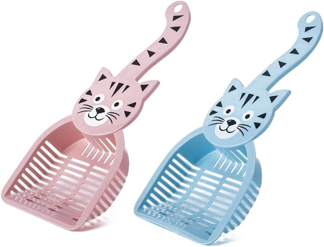 LAKYMIE Pack of 2 Litter Scoop Cat Litter Scoop Plastic Litter Scoop Cat Litter Scoop for Pets Cats Dogs image number 2