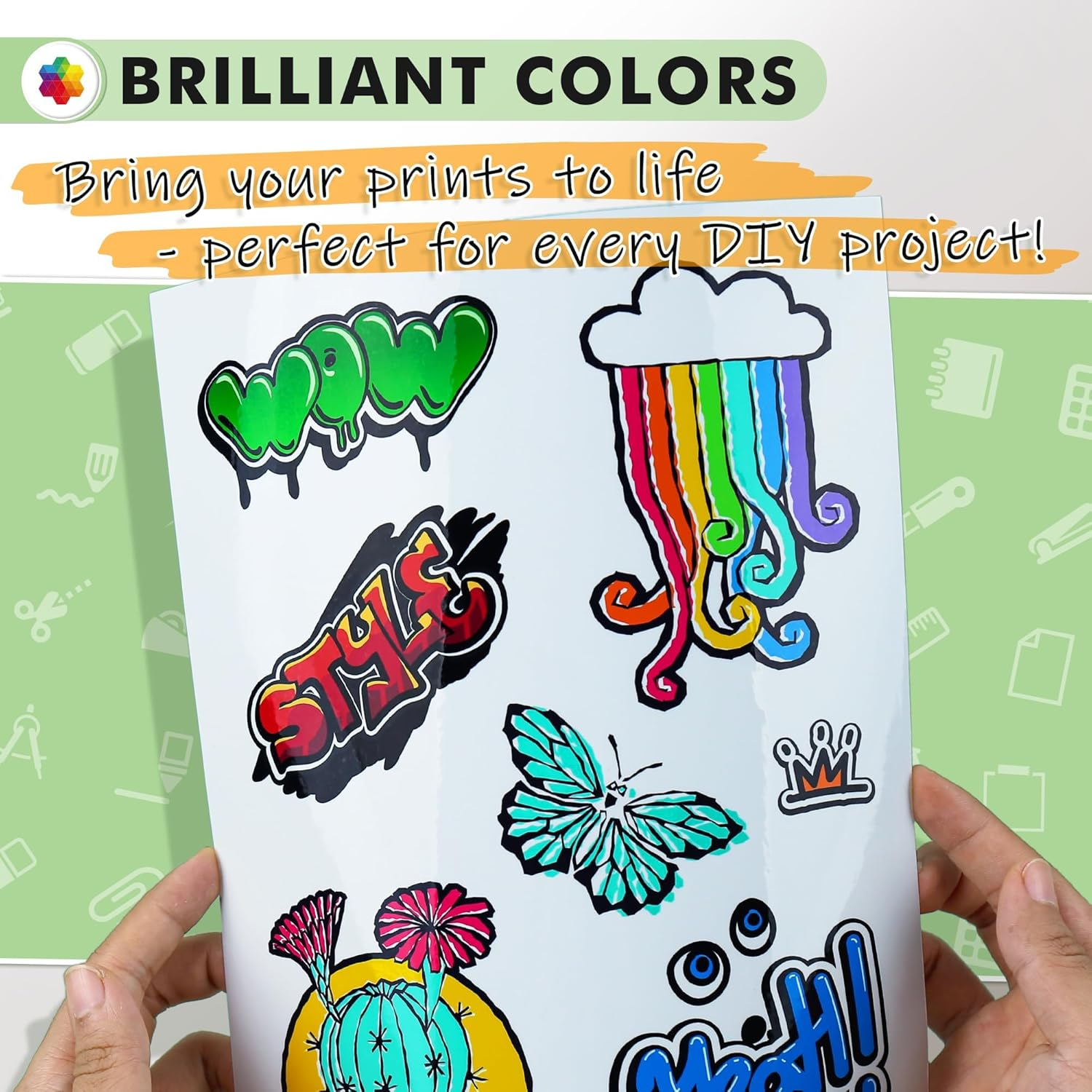 Koala Clear Sticker Paper for Inkjet Printer - Waterproof Clear Printable Vinyl Sticker Paper - A4 20 Sheets Transparent Glossy Sticker Paper for DIY Personalized Stickers, Labels, Decals image number 2