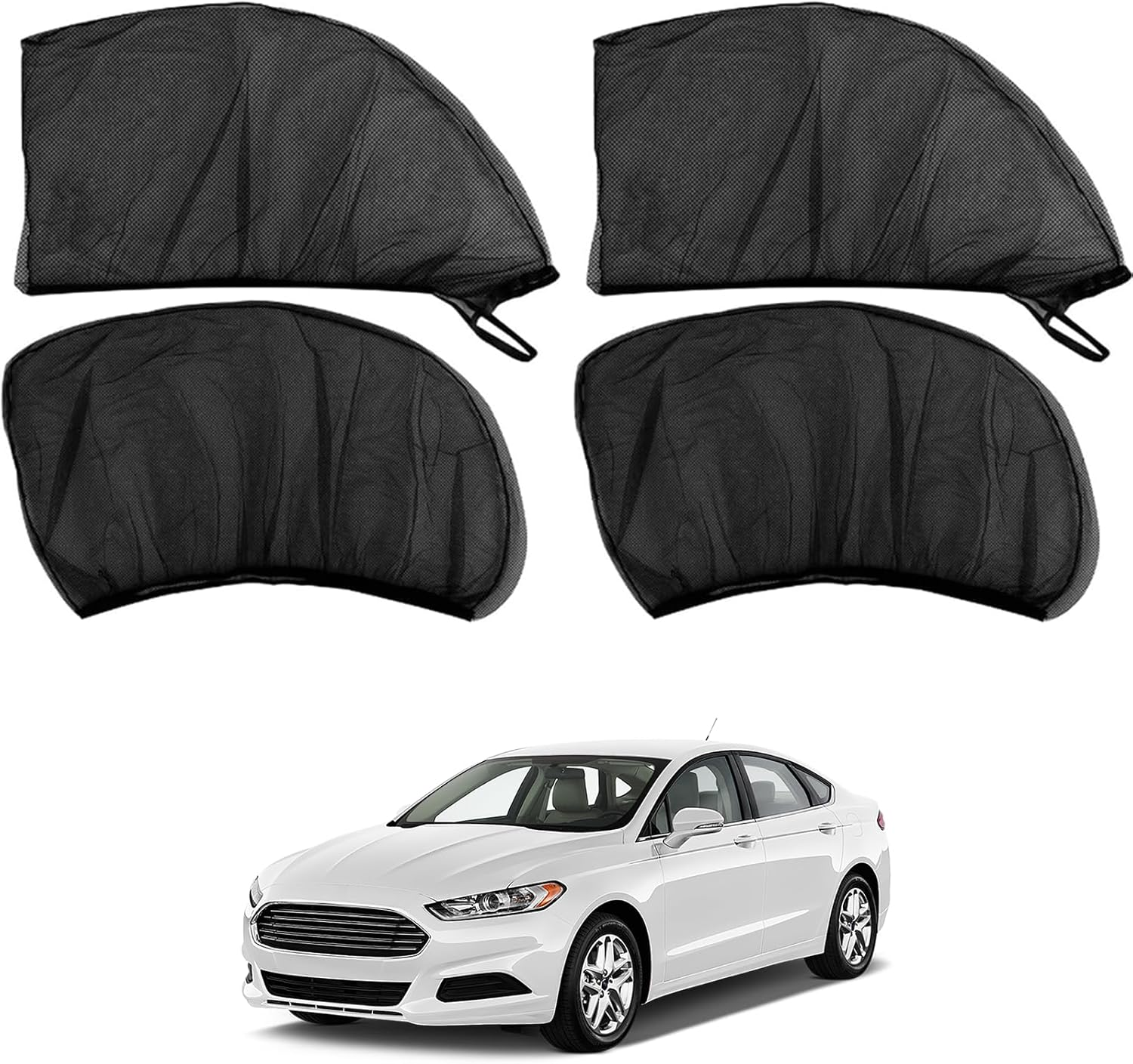 MAEZOE 4PCS Car Window Sun Shades, Breathable Mesh Car Curtains for Side Windows, UV Protection & Privacy Screen, Universal Fit for SUV, Sedan & Family Trips image number 3