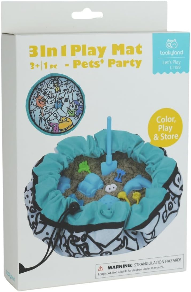 Tookyland 3 in 1 Play Travel Mat | Pet'S Party Theme, Interactive Play, Portable Fun image number 2