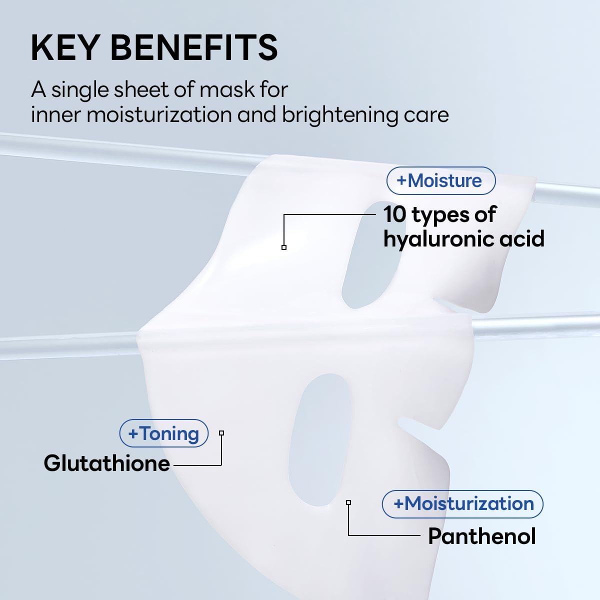 MEDIHEAL Hyper Hyaluronate_Deep Hyaluonate Mask 4Pcs | Deep Hydration Gel Mask for Quock Soothing Concentrated Moisturizing with Non-Irritating Ingredients | 30Mins Quick Care image number 6