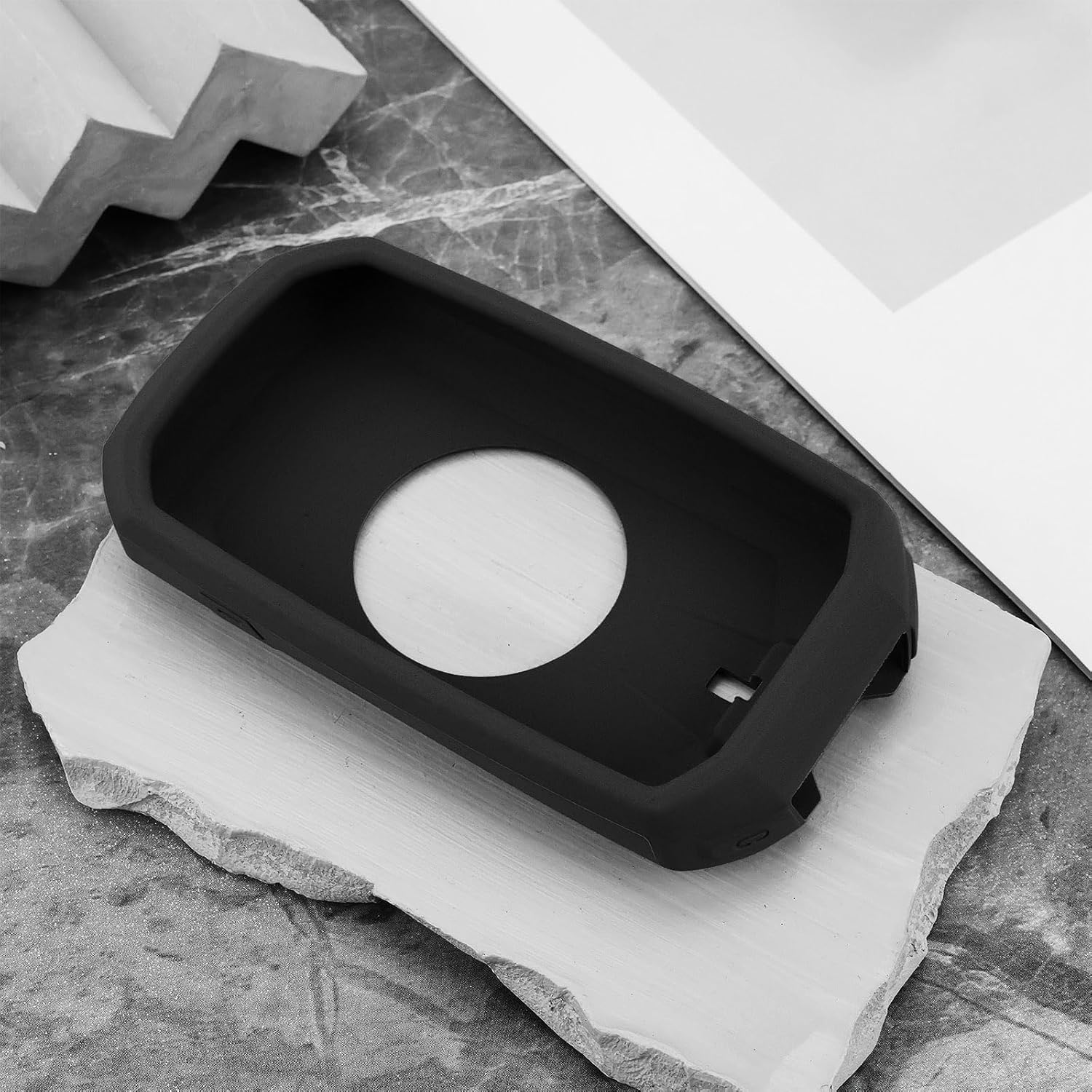 1X Silicone Cover Case Compatible with Garmin Edge 1050 Cycling Computer Protective Silicone Portable Waterproof and Shockproof Case, Black image number 3