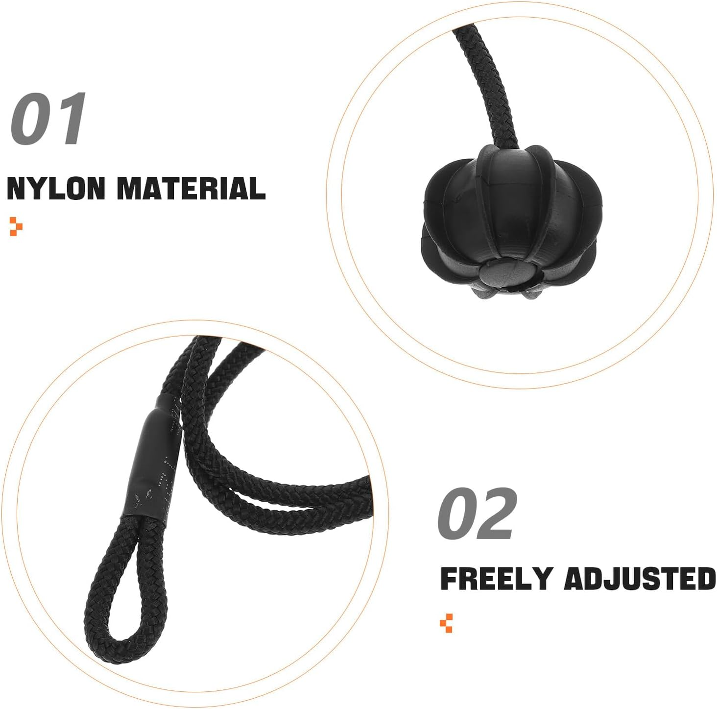 IMIKEYA 2 Sets Adjustable Nylon Bungee Cord with Clips and Carabiner for Car Trunk Organizer and Parcel Shelf Elastic Straps with Hooks for Secure Luggage and Kayak Oar Rope Replacement image number 4