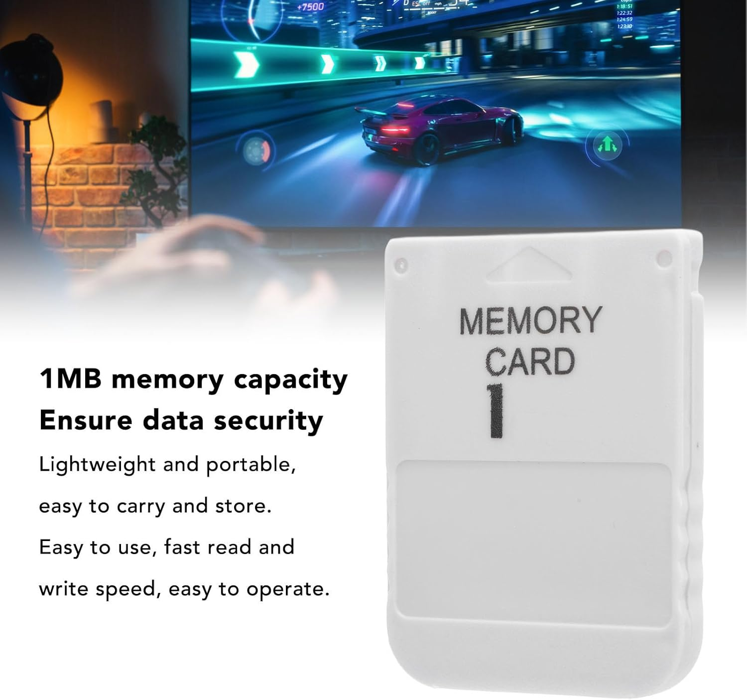 1MB Memory Card for PS1, High Speed Read Write, Game Memory Card for Saving Games and Information image number 4