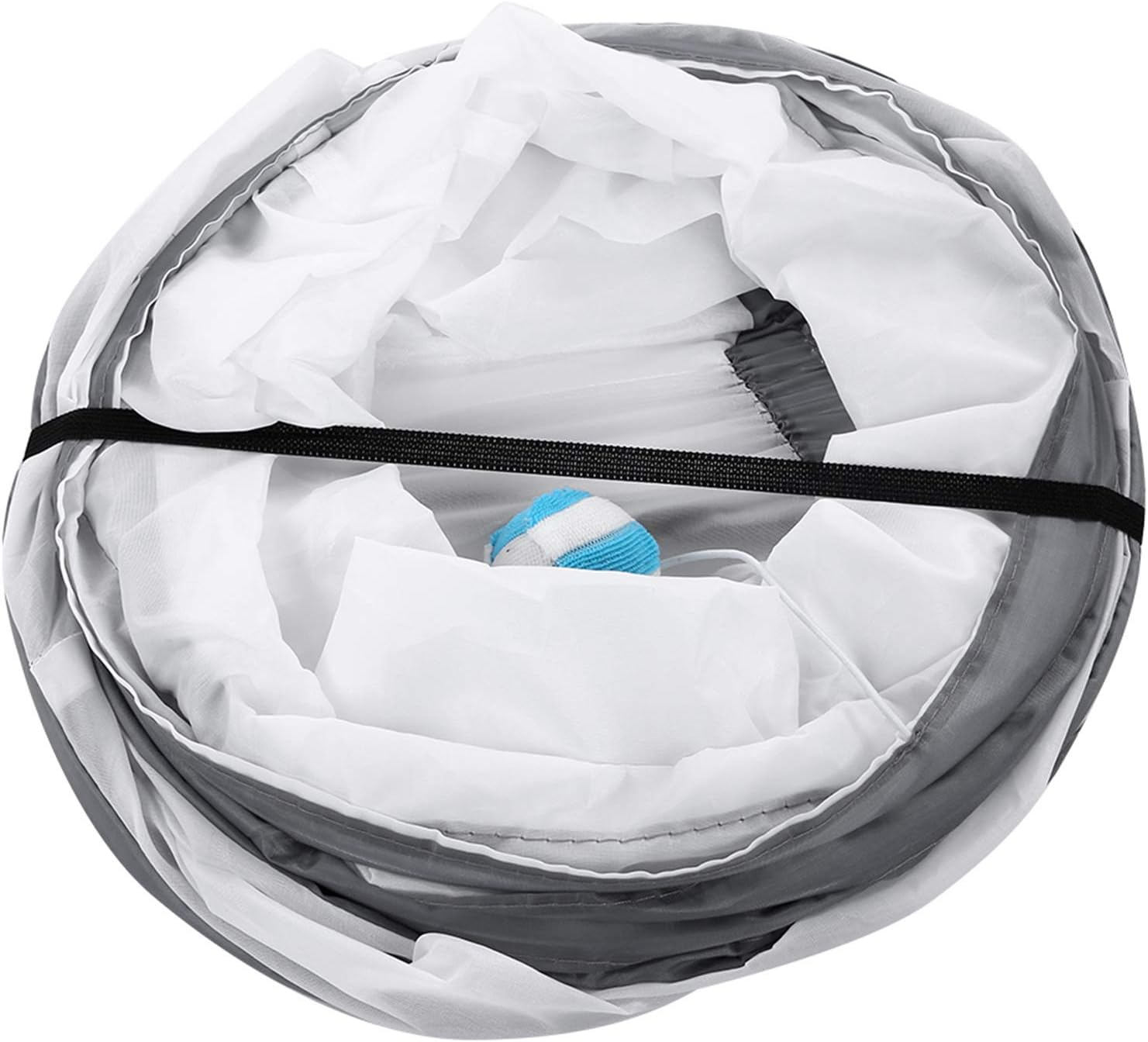 EVTSCAN Pet Cat Tunnel, 4 Color Foldable Collapsible 3 Way Play Toy, Tube Fun for Rabbits, Kittens, and Dogs Pet Interactive Training Toy(White)