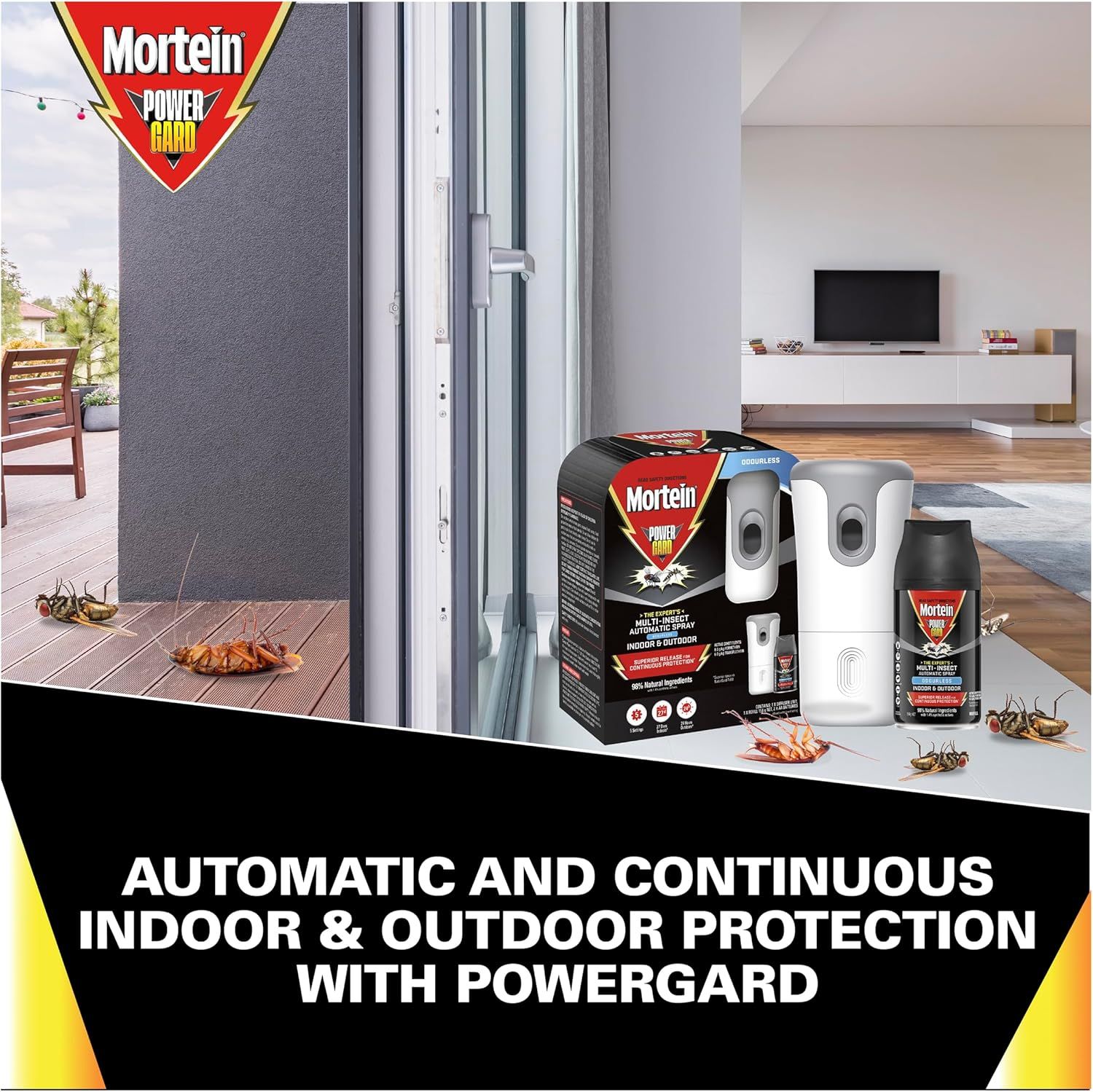Mortein Powergard Indoor & Outdoor Insect Killer Automatic Diffuser Kit image number 4