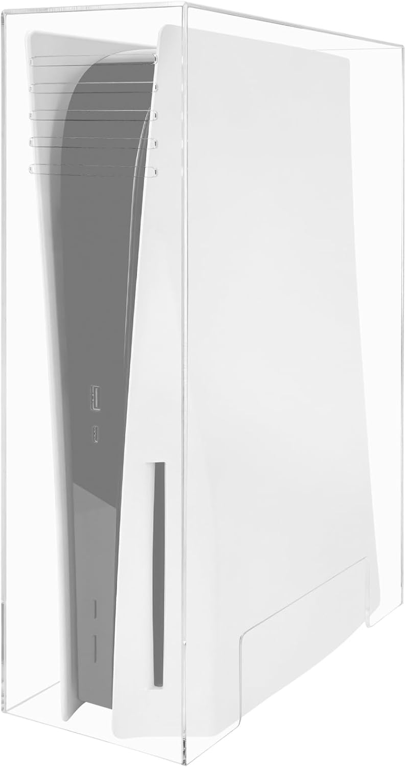 Geekria Acrylic Dust Cover Compatible with Sony Playstation 5, PS5 Slim, PS5 Pro Console, anti Scratch Waterproof Protective Display Case (Clear) image number 5